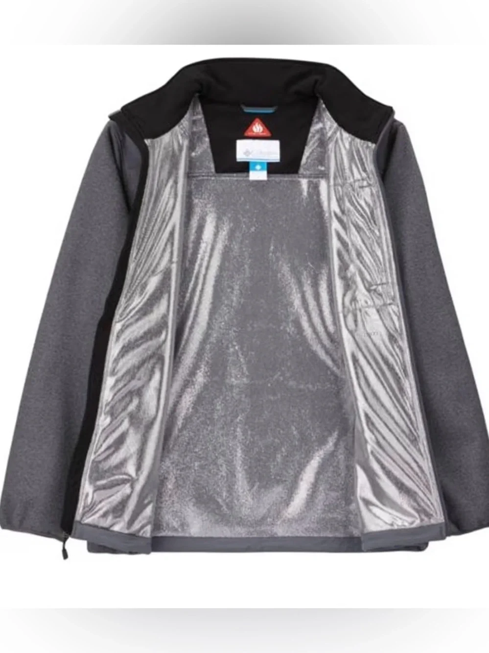 Columbia Grey Zip-Up Jacket - Men's - Omni-Heat Tech Insulation Size Medium